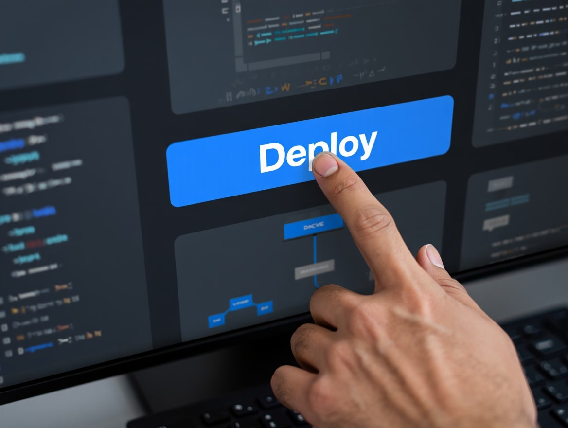 developer-s-finger-presses-deploy-button-on-screen-with-code-and-diagram