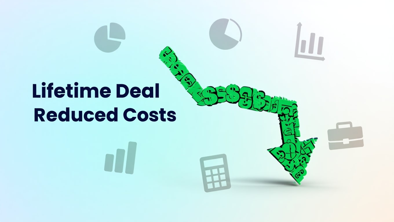 lifetime-deal-concept-showing-reduced-costs-with-downward-trend
