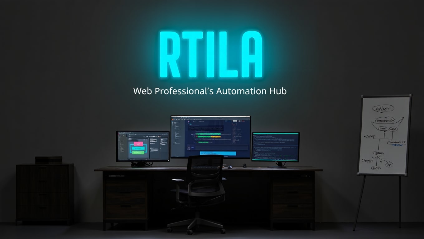 modern-coding-workstation-with-neon-logo-and-workflow-diagram