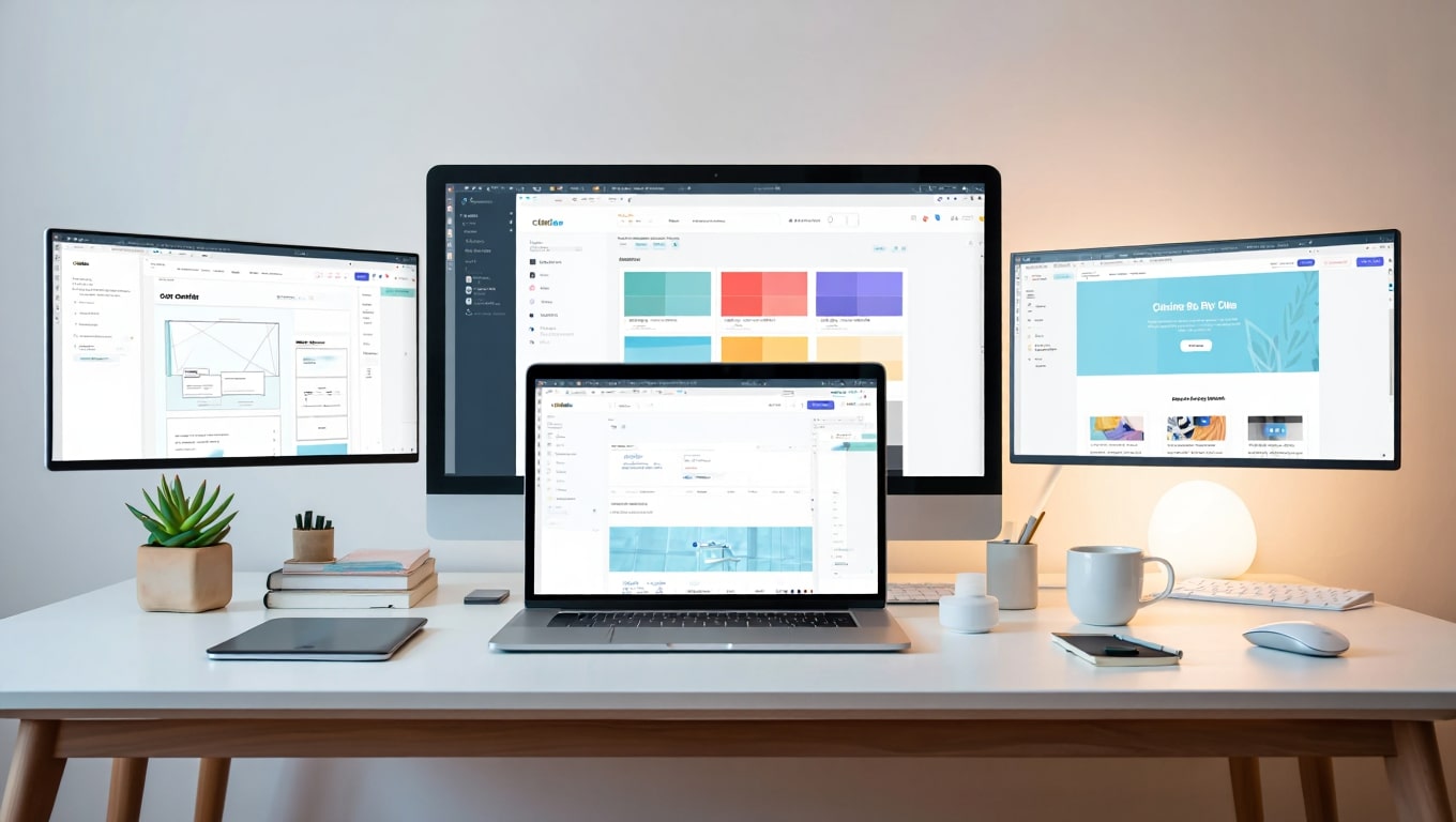 modern-desk-setup-with-multiple-screens-displaying-creative-web-design-projects