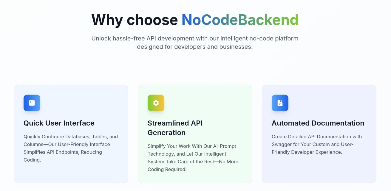 nocodebackend-platform-streamlines-api-development-for-businesses