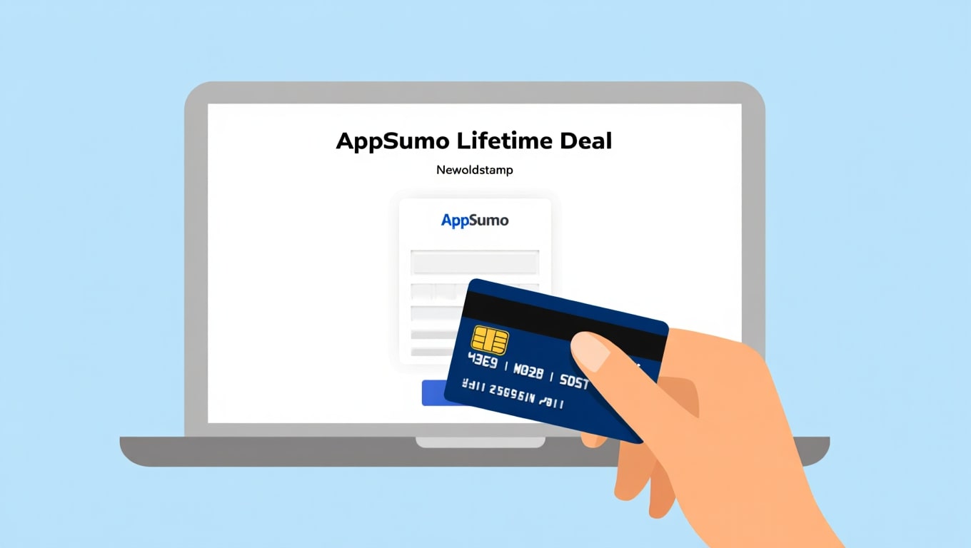 purchasing-lifetime-software-deal-with-credit-card-on-laptop