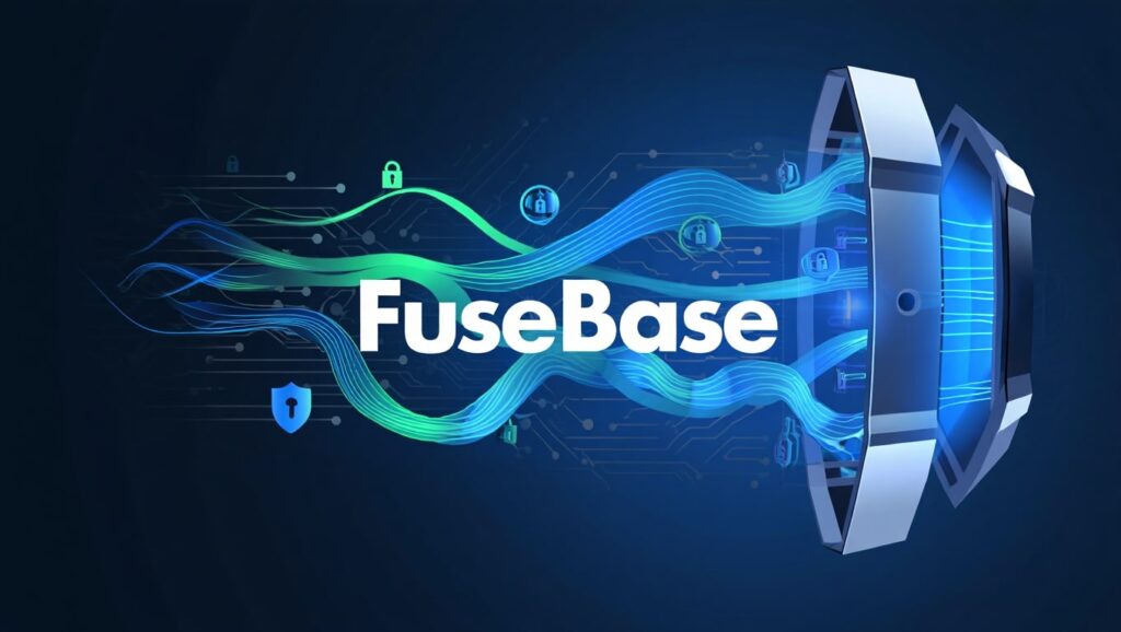 fusebase-ai-appsumo-review-secure-data-flow-through-a-digital-shield-representing-fusebase