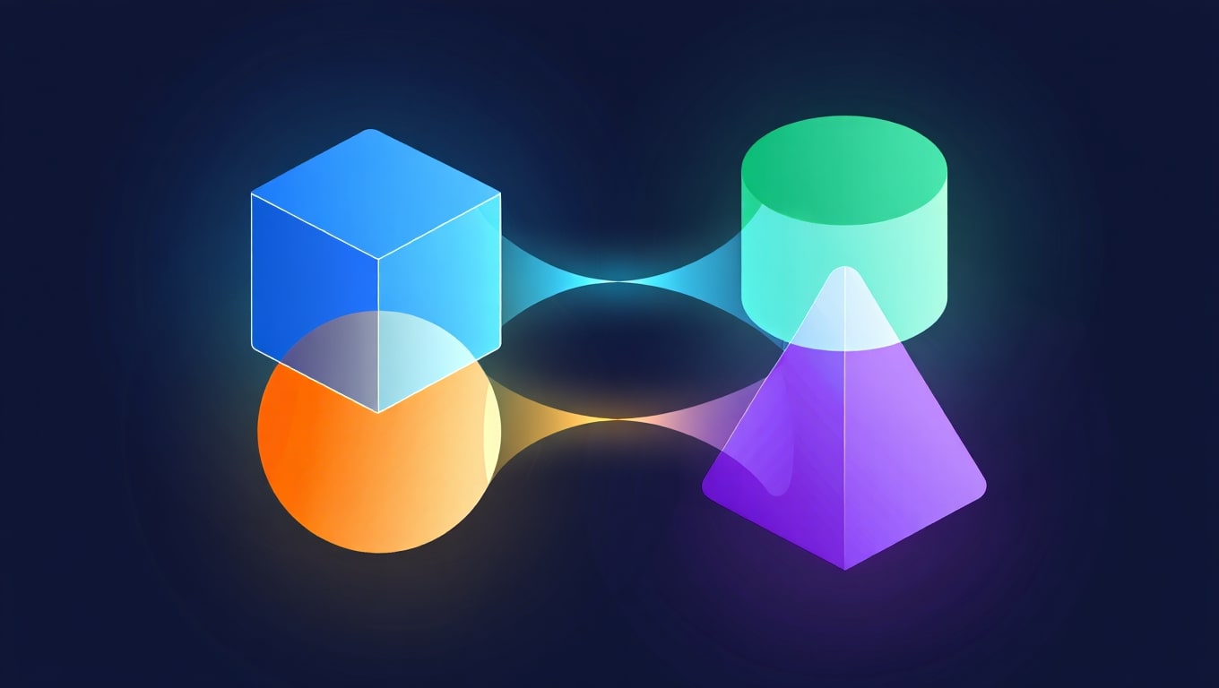 abstract-geometric-shapes-connecting-with-glowing-light-on-dark-background