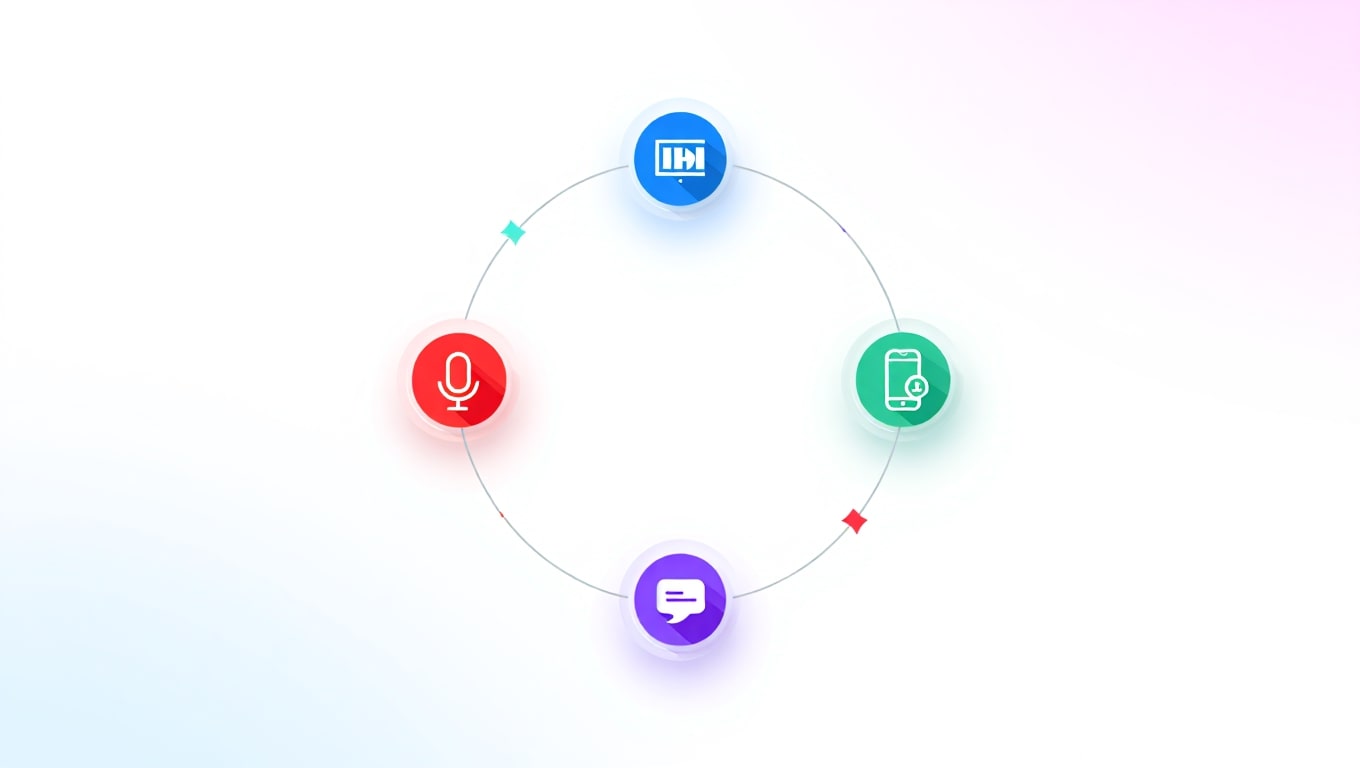digital-communication-cycle-with-icons-for-voice-phone-and-messages