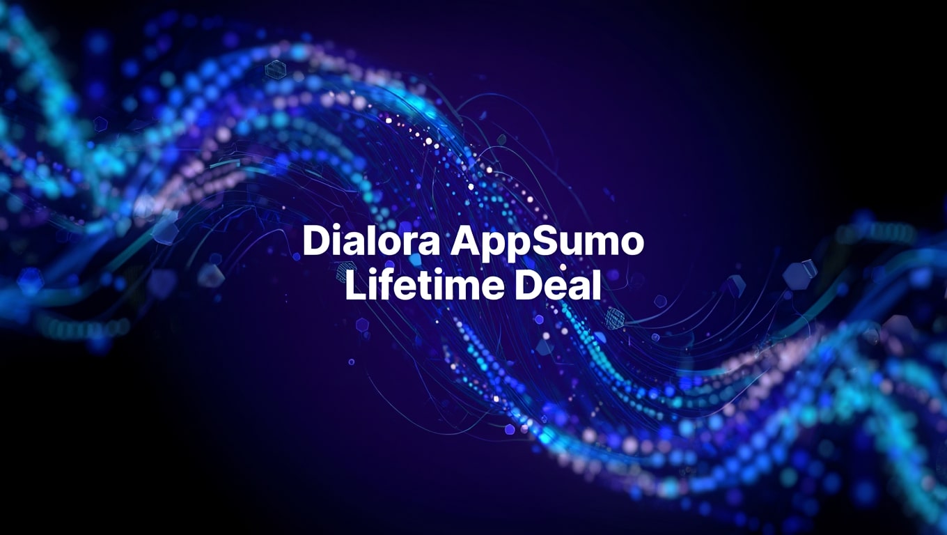 digital-network-flow-with-glowing-particles-and-text-for-a-lifetime-deal