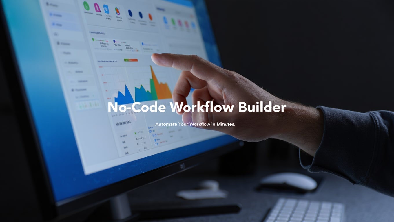 hand-interacting-with-a-no-code-workflow-builder-on-a-computer-screen