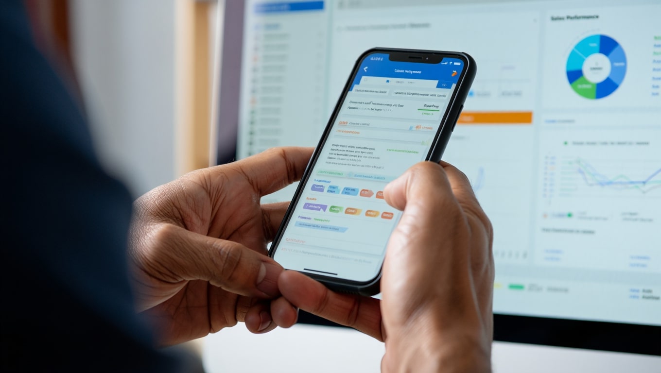 person-analyzing-business-data-on-smartphone-and-computer-screen