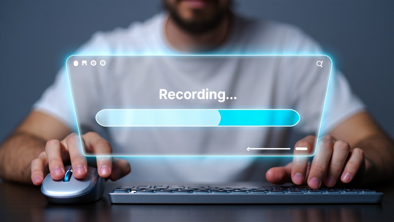 person-recording-progress-on-a-futuristic-glowing-interface-with-a-progress-bar