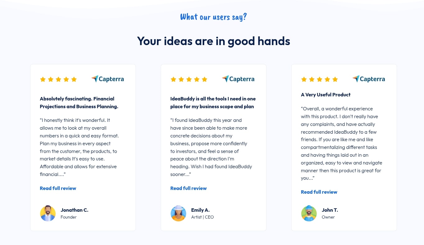 positive-user-testimonials-for-business-planning-software